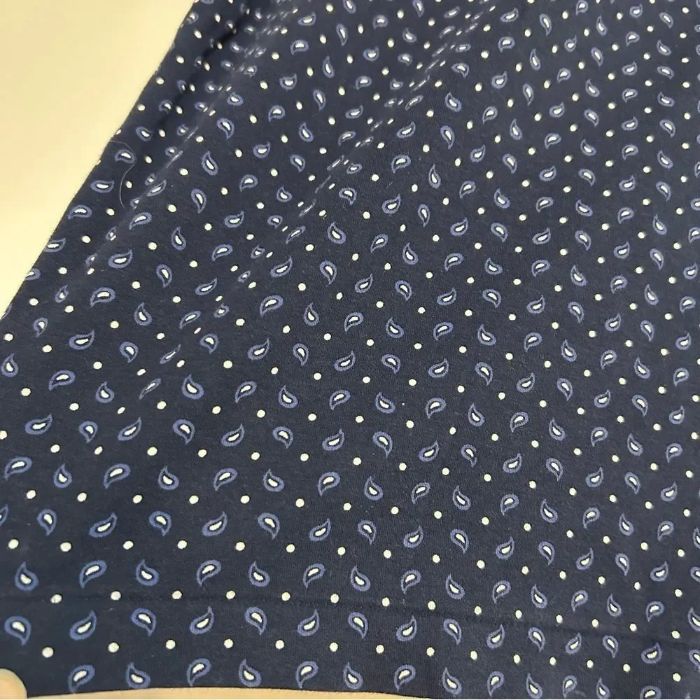 Polo Ralph Lauren Classic Fit Soft Cotton Polo Shirt Paisley Print Navy XL